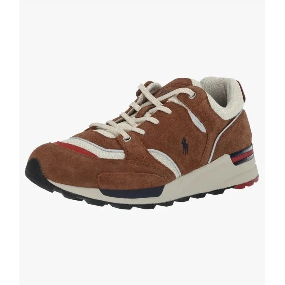 Polo Ralph Lauren Men's Trackster 200 Sneaker Shoes Color Teak Size 12